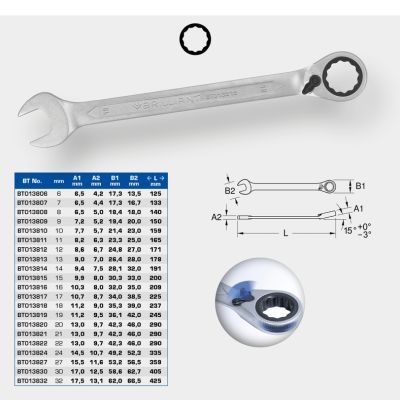 Ráčna-očkový klíč KS TOOLS BT013822