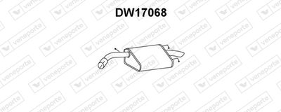 Глушитель выхлопных газов конечный VENEPORTE DW17068 для DAEWOO NUBIRA