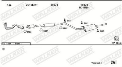 Изпускателна система WALKER VW25051