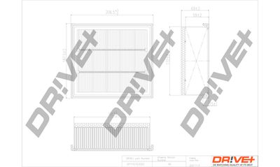 Dr!ve+ DP1110.10.0323 Воздушный фильтр  для FIAT 500X (Фиат 500x)