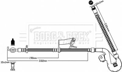 Brake Hose Borg & Beck BBH8190