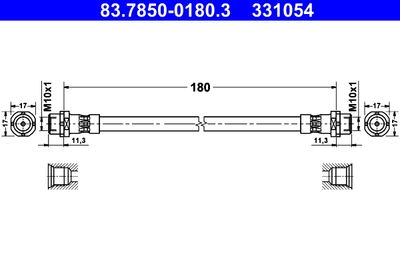 Тормозной шланг ATE 83.7850-0180.3 для BMW X1