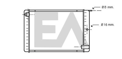 Радиатор, охлаждение двигателя EACLIMA 31R78007 для VOLVO 760
