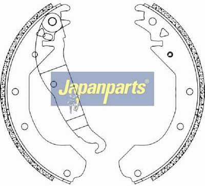 JAPANPARTS Stabdžių trinkelių komplektas