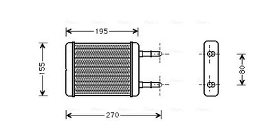 AVA QUALITY COOLING Kachelradiateur, interieurverwarming (HY6064)