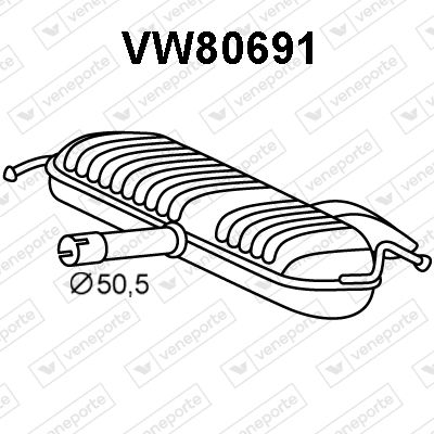 Глушитель выхлопных газов конечный VENEPORTE VW80691 для VW BORA
