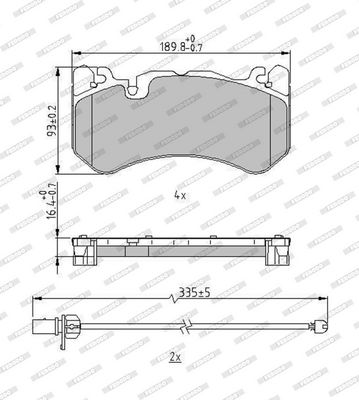 BREMSBELAGSATZ SCHEIBENBREMSE FERODO FDB5233 1