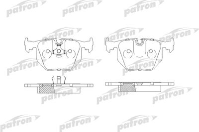 Комплект тормозных колодок, дисковый тормоз PATRON PBP857 для BMW 8