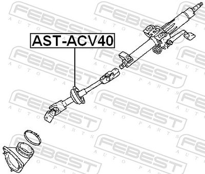 Вал сошки рулевого управления AST-ACV40