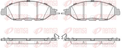 Комплект тормозных колодок, дисковый тормоз REMSA 1518.15 для INFINITI JX