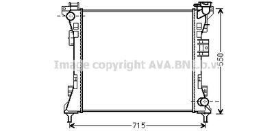 Радиатор, охлаждение двигателя AVA QUALITY COOLING CR2104 для CHRYSLER GRAND VOYAGER