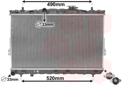VAN WEZEL 82002104 Радиатор охлаждения двигателя  для HYUNDAI ELANTRA (Хендай Елантра)