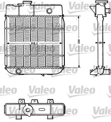Радиатор, охлаждение двигателя VALEO 810880 для PEUGEOT 204