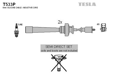 Комплект проводов зажигания TESLA T533P для MITSUBISHI OUTLANDER