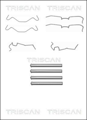 Комплектующие, колодки дискового тормоза TRISCAN 8105 411607 для DAIHATSU CUORE