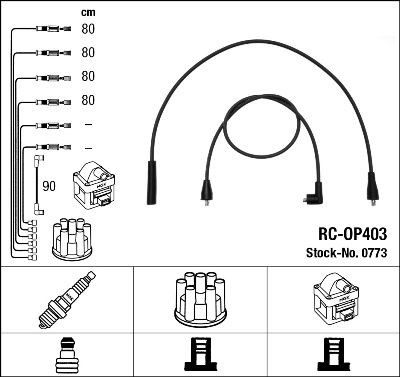 Комплект проводов зажигания NGK 0773 для SUZUKI SUPER