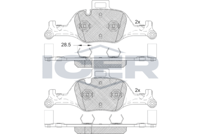 Комплект тормозных колодок, дисковый тормоз ICER 182291 для BMW iX3