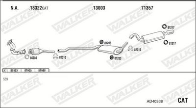 Изпускателна система WALKER AD40338