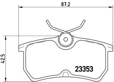 Bromsbeläggssats, skivbroms BREMBO P24047