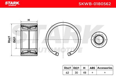 комплект колесен лагер STARK SKWB-0180562