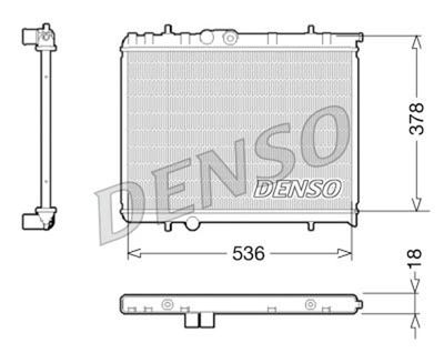 Радиатор, охлаждение двигателя DENSO DRM21034 для PEUGEOT 206+
