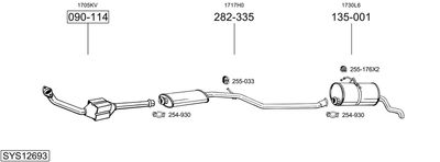 Układ wydechowy BOSAL SYS12693
