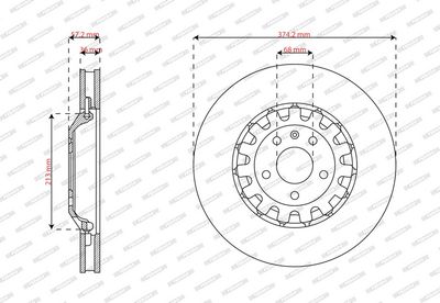 Bremseskive FERODO DDF3048VC-1