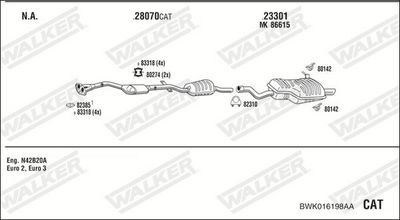 Изпускателна система WALKER BWK016198AA