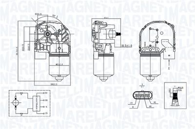 Motor stěračů MAGNETI MARELLI 064376300010