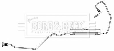 Тормозной шланг BORG & BECK BBH8796 для CITROËN DS5