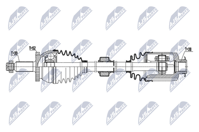 Приводной вал NTY NPW-HY-575 для KIA SORENTO