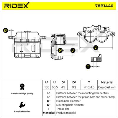 спирачен апарат RIDEX