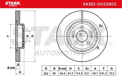 спирачен диск STARK SKBD-0022902