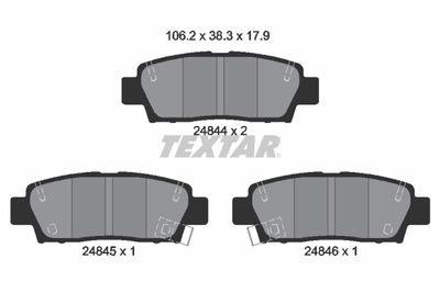 TEXTAR 2484401 Тормозные колодки и сигнализаторы  для TOYOTA CHASER (Тойота Часер)