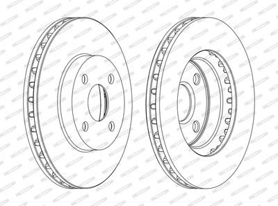 Remschijf set (2 stuks) Voor Links/Rechts past: BYD F3  TOYOTA COROLLA, COROLLA VERSO 1.4-1.8 03.01-07.12