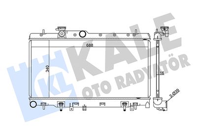 Радиатор, охлаждение двигателя KALE OTO RADYATÖR 371500 для SUBARU LEGACY