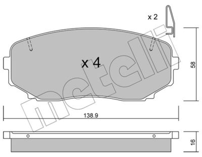 Brake Pad Set, disc brake 22-0872-1