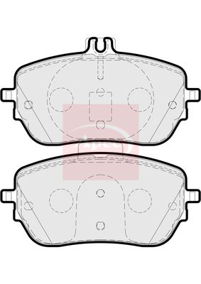 APEC Brake Pad Set, disc brake PAD2244
