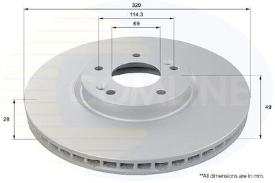 ADC1096V COMLINE Тормозной диск