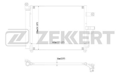 ZEKKERT MK-3057 Радіатор кондиціонера 