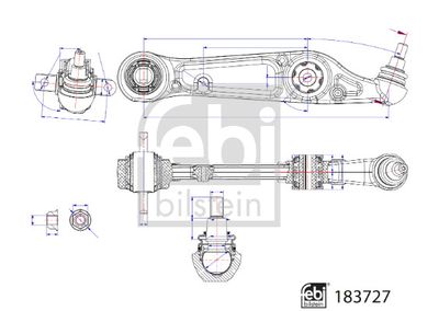 Рычаг независимой подвески колеса, подвеска колеса FEBI BILSTEIN 183727 для ALFA ROMEO GIULIA