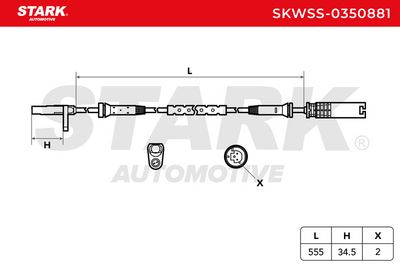 датчик, обороти на колелото STARK SKWSS-0350881