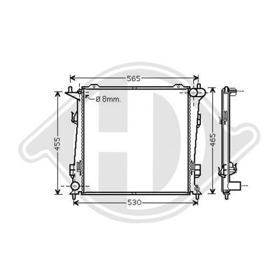 RADIATOR RACIRE MOTOR DIEDERICHS DCM3790