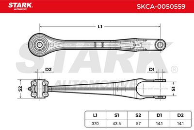 носач, окачване на колелата STARK SKCA-0050559