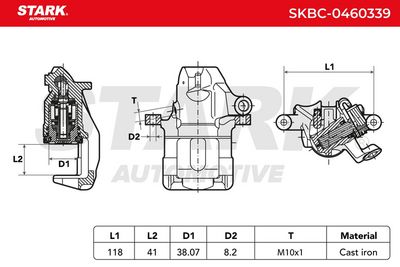 спирачен апарат STARK SKBC-0460339