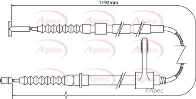 Cable Pull, parking brake APEC CAB1005
