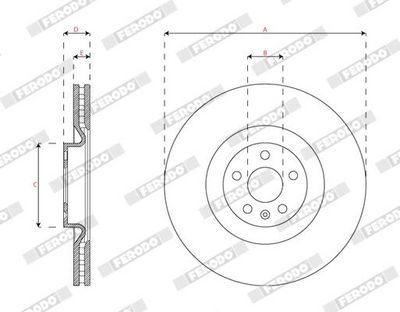 BREMSSCHEIBE FERODO DDF2853C 2