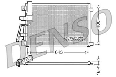 DENSO DCN46003 Радіатор кондиціонера для NISSAN (Ниссан)