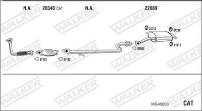Изпускателна система WALKER MG45003