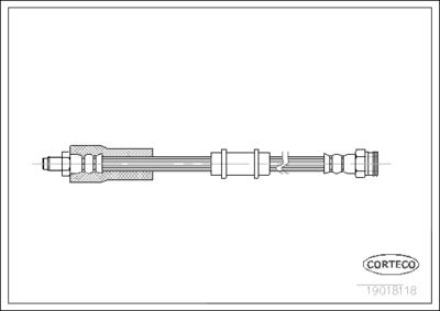 Тормозной шланг CORTECO 19018118 для PEUGEOT J5